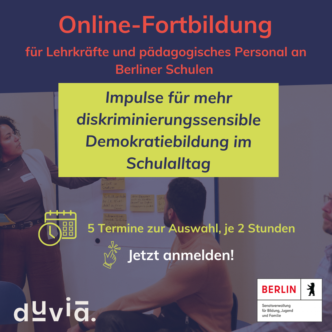 Bild mit den Informationen zur Online-Fortbildung